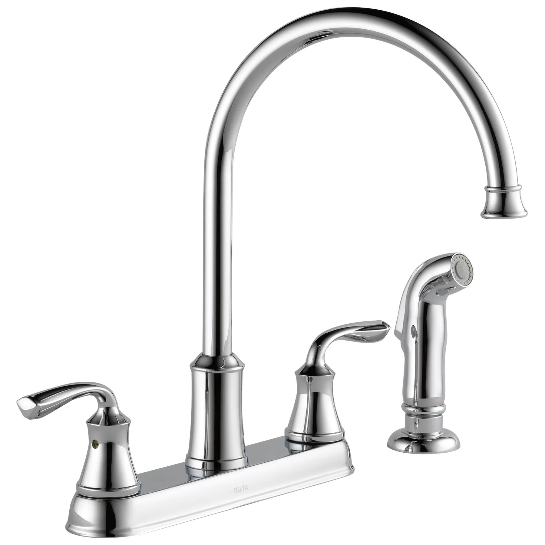 Two Handle Kitchen Faucet with Spray (Recertified)