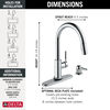 Single Handle Pull-Down Kitchen Faucet with Touch<sub>2</sub>O&reg; Technologyand Soap Dispenser