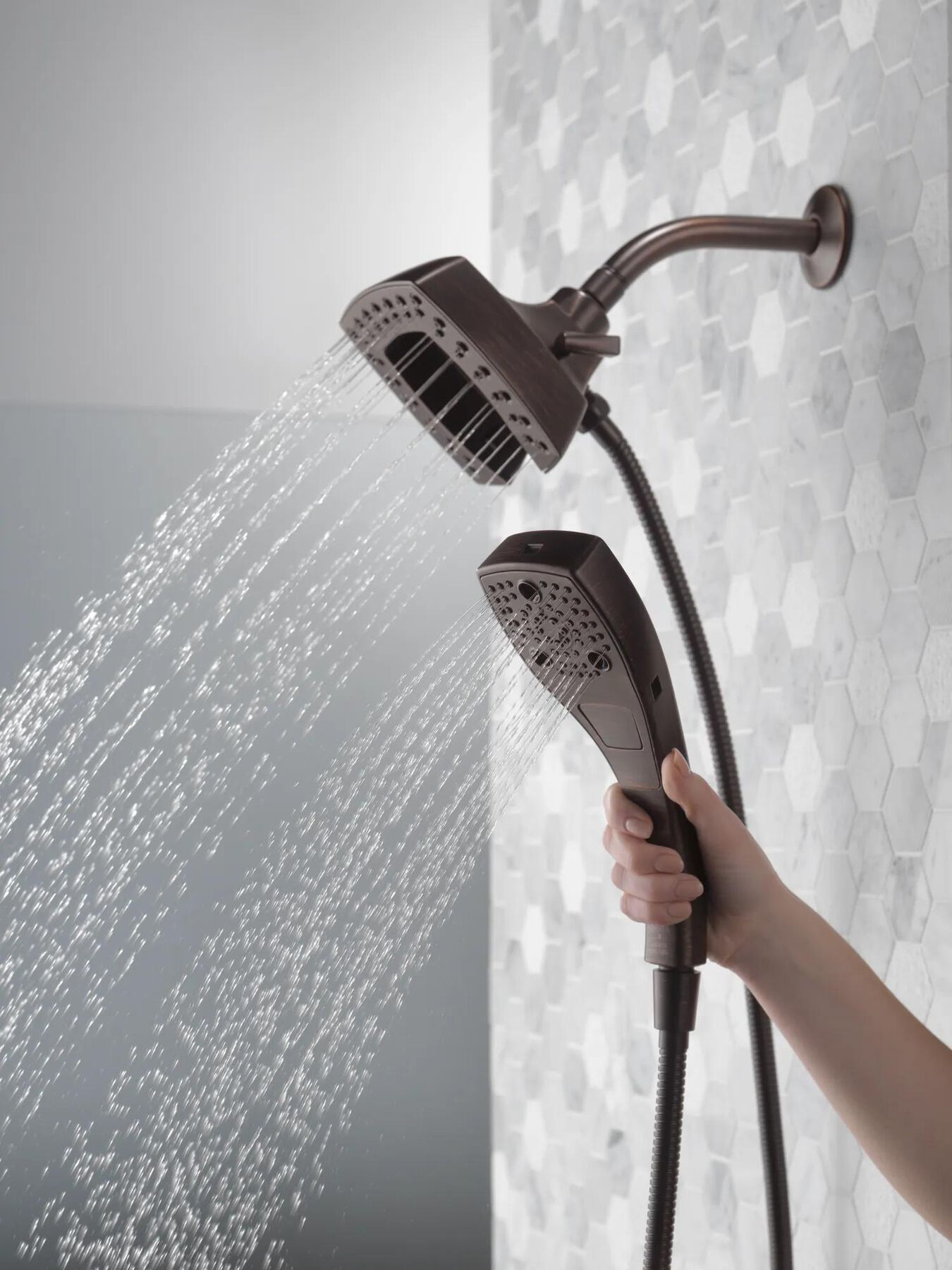 H<sub>2</sub>Okinetic&reg; In2ition&reg; 5-Setting Two-in-One Shower (Recertified)