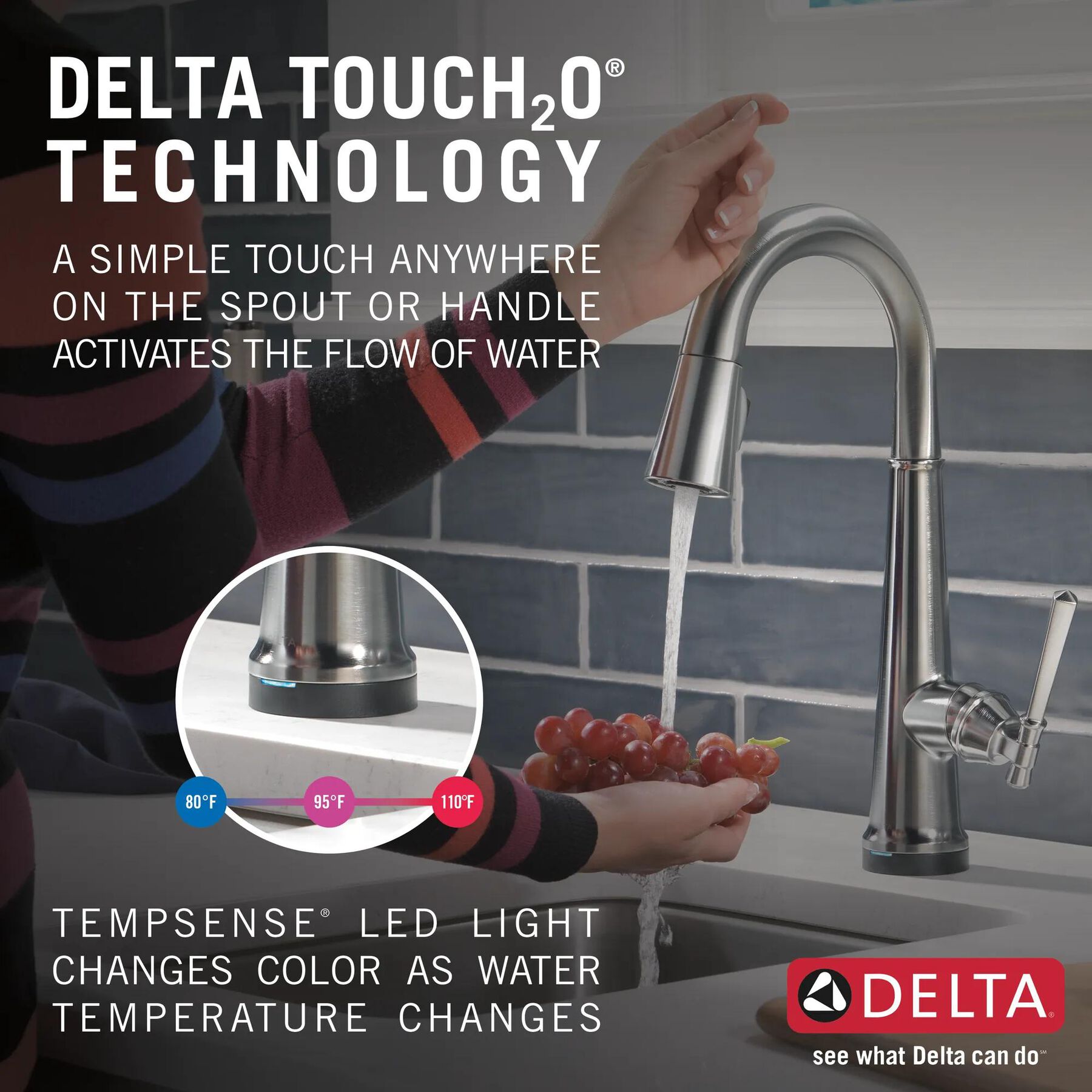 Single Handle Pull-Down Bar/Prep Faucet with Touch<sub>2</sub>O&reg; Technology