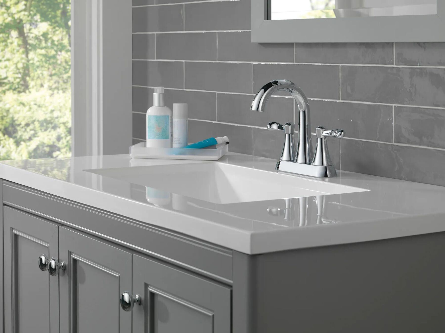 Two Handle Centerset Bathroom Faucet