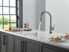 Touch2O with Touchless Technology Single Handle Pull-Down Kitchen Faucet with Soap Dispenser