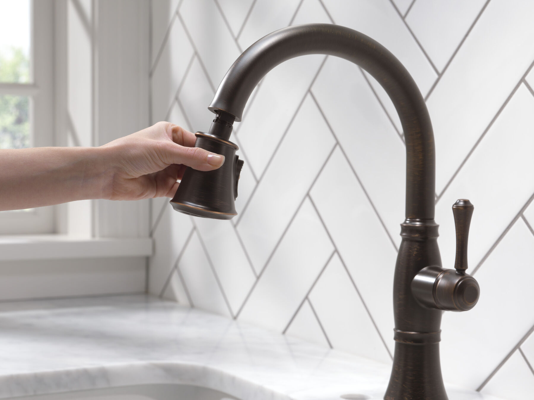 Single Handle Pull-Down Kitchen Faucet with ShieldSpray&reg; Technology