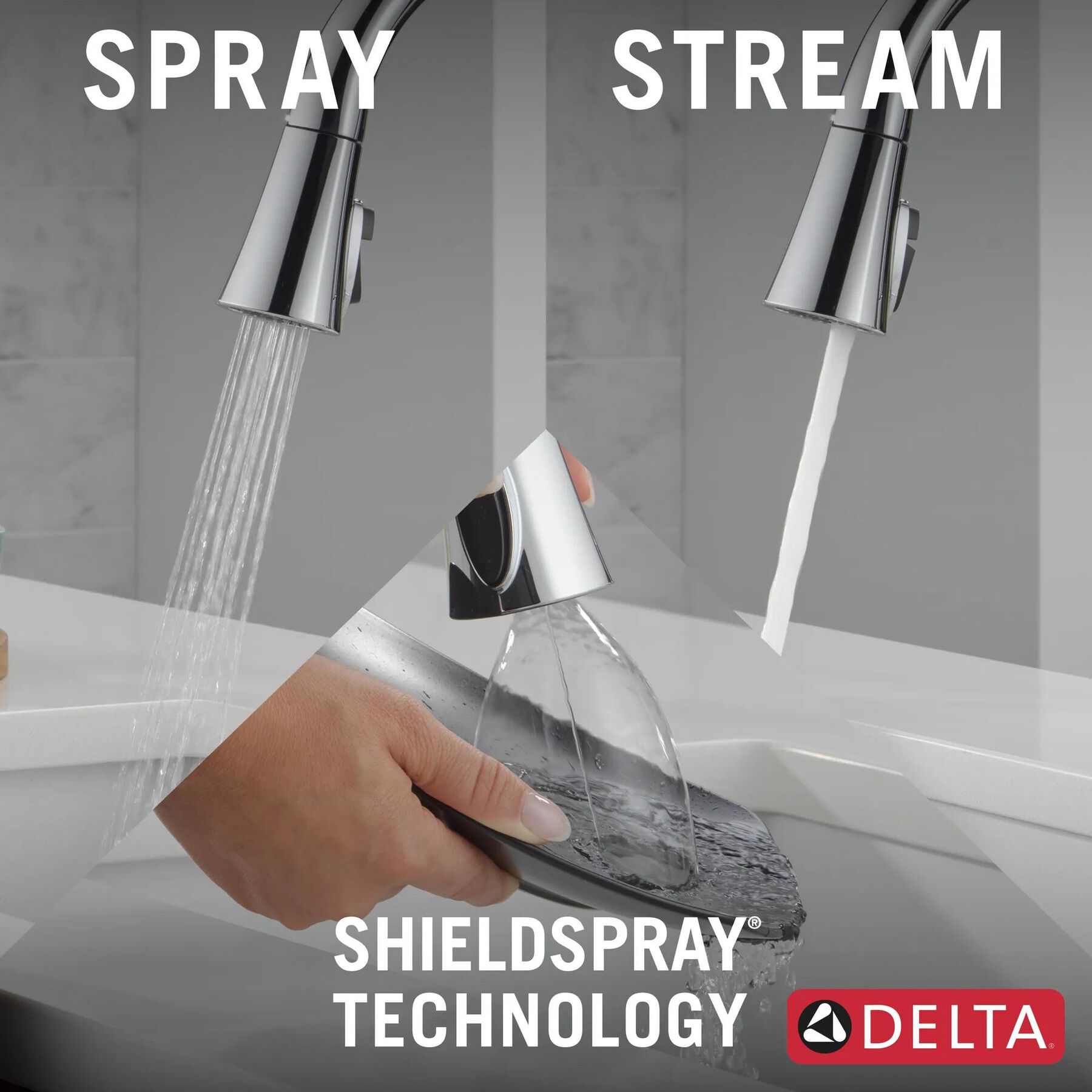 Single Handle Pull-Down Kitchen Faucet with Soap Dispenser and ShieldSpray&reg; Technology