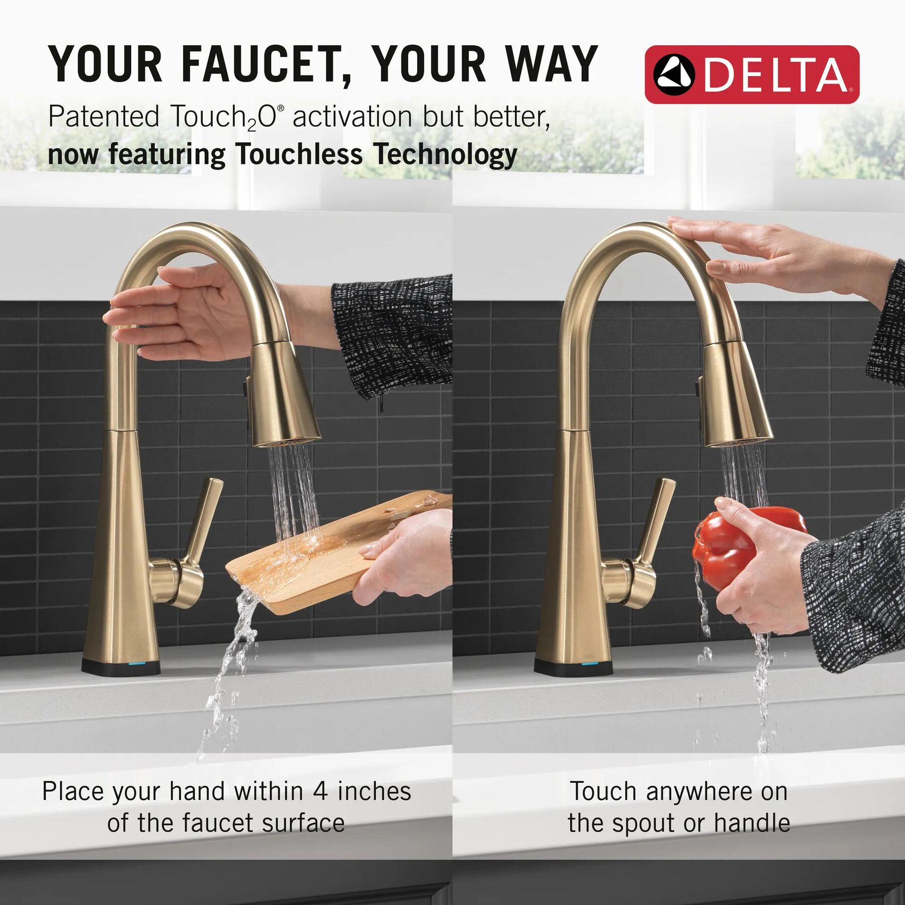 Single-Handle Pull-Down Kitchen Faucet with Touch<sub>2</sub>O&reg; Technology