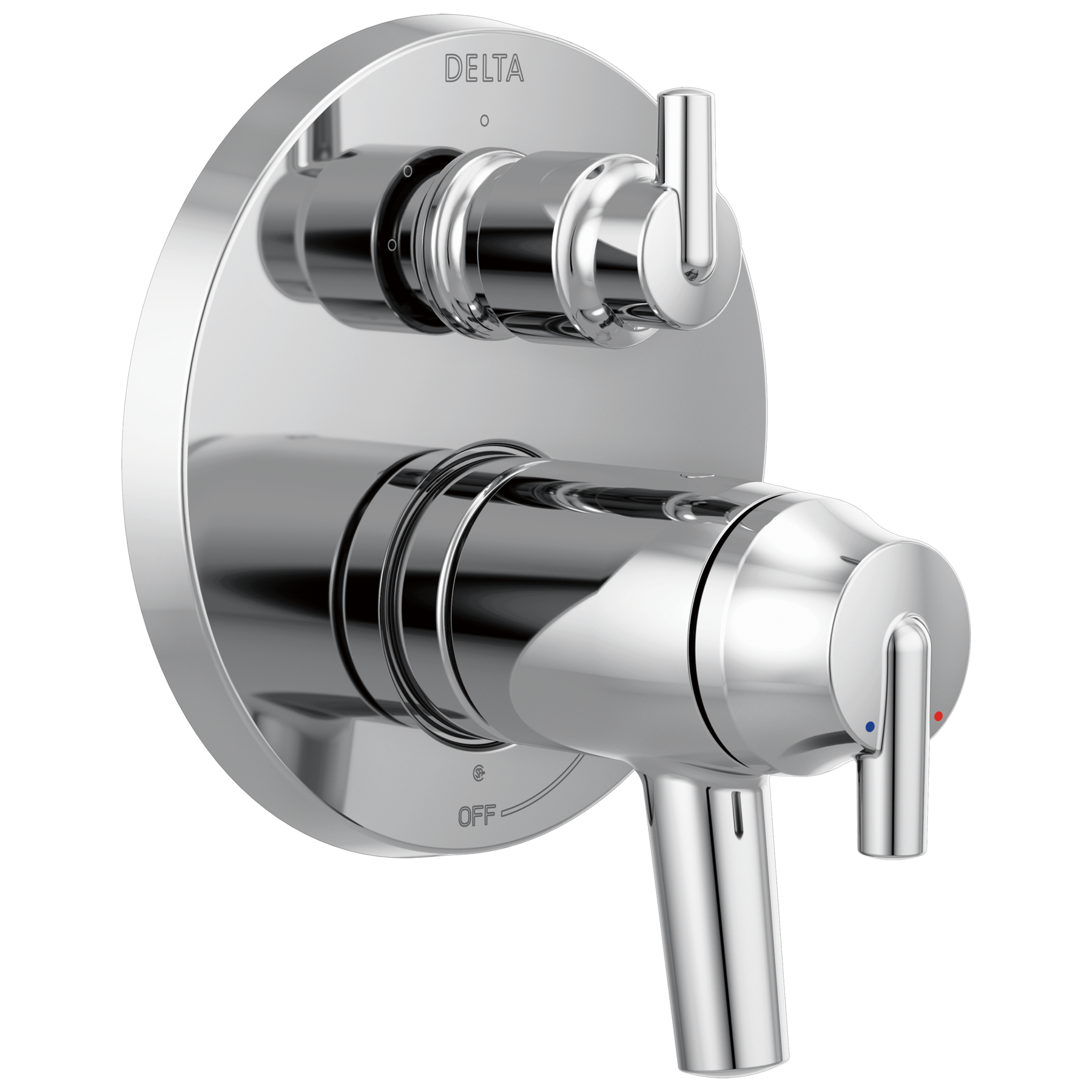 Contemporary Two Handle TempAssure&reg; 17T Series Valve Trim with 3-Setting Integrated Diverter