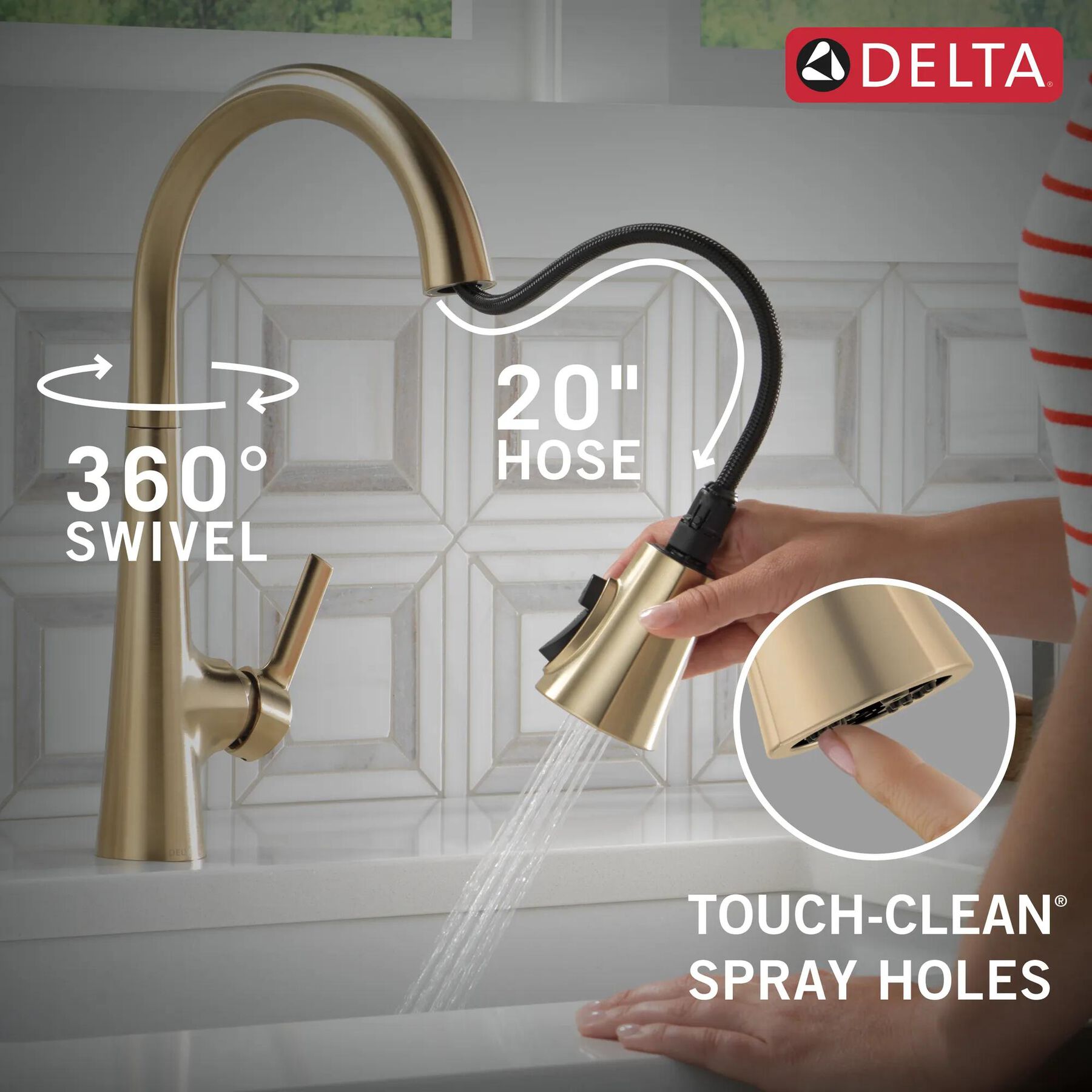 Single Handle Pull-Down Kitchen Faucet with Soap Dispenser and ShieldSpray&reg; Technology