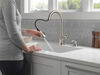 Single Handle Pull-Down Kitchen Faucet with Soap Dispenser and ShieldSpray Technology