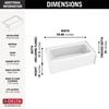 60x30 Alcove Bathtub, Wall Set and Trim Bundle - Right Drain