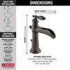 Single Handle Channel Bathroom Faucet (Recertified)