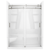 60x32 Alcove Shower Bundle  w Door - Left Seat Center Drain Curve