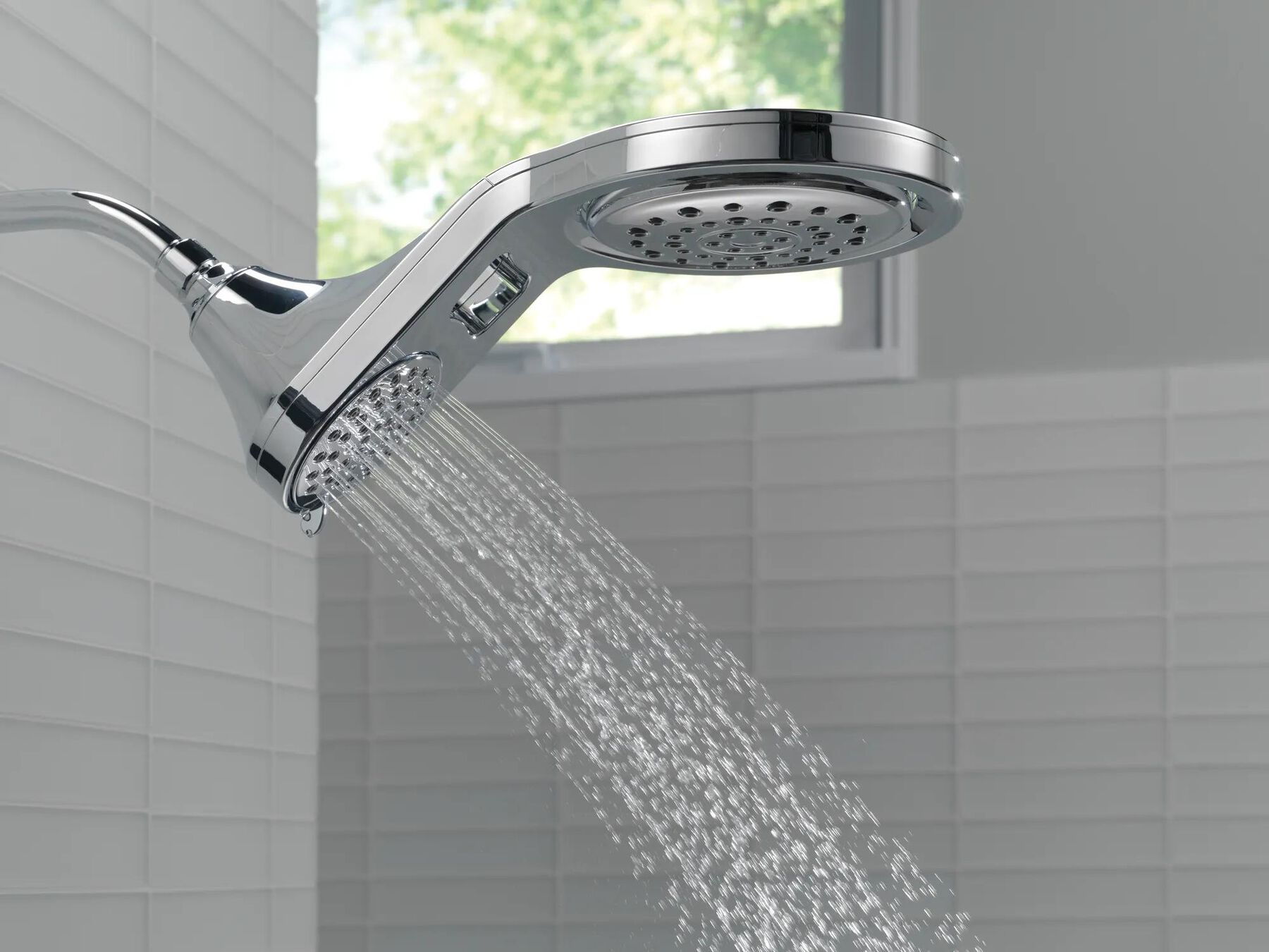 HydroRain&reg; 5-Setting Two-in-One Shower Head