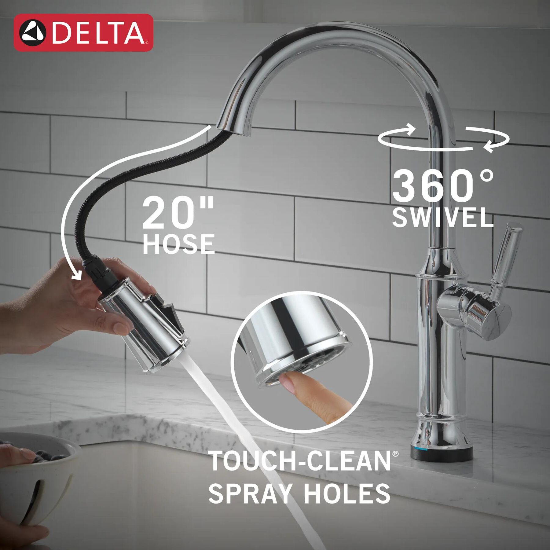 Pull-Down Kitchen Single Handle with Soap Dispenser Bundle