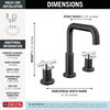 Two Handle Widespread Bathroom Faucet