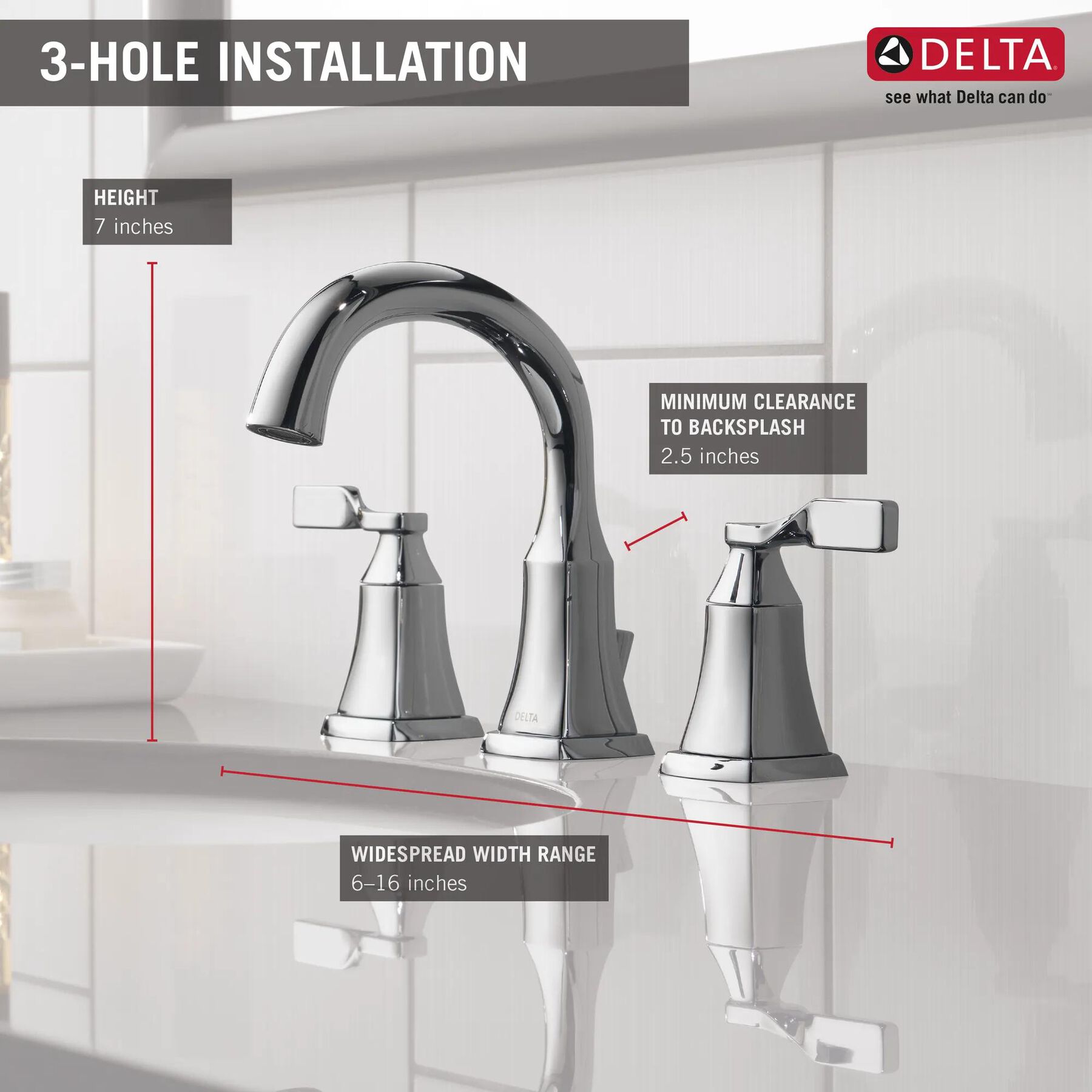 Two Handle Widespread Bathroom Faucet