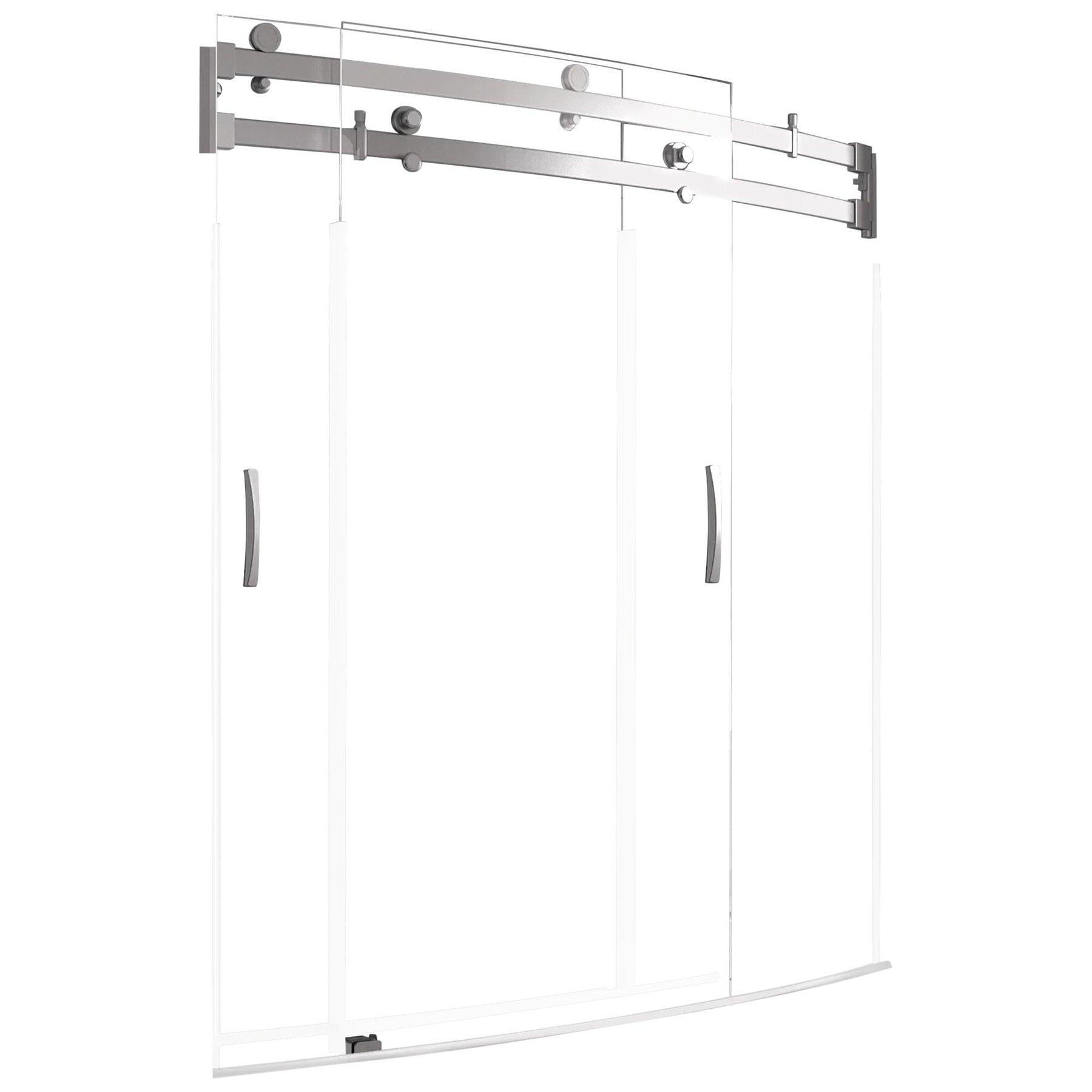 60" x 30" Curved Bathtub Shower Door