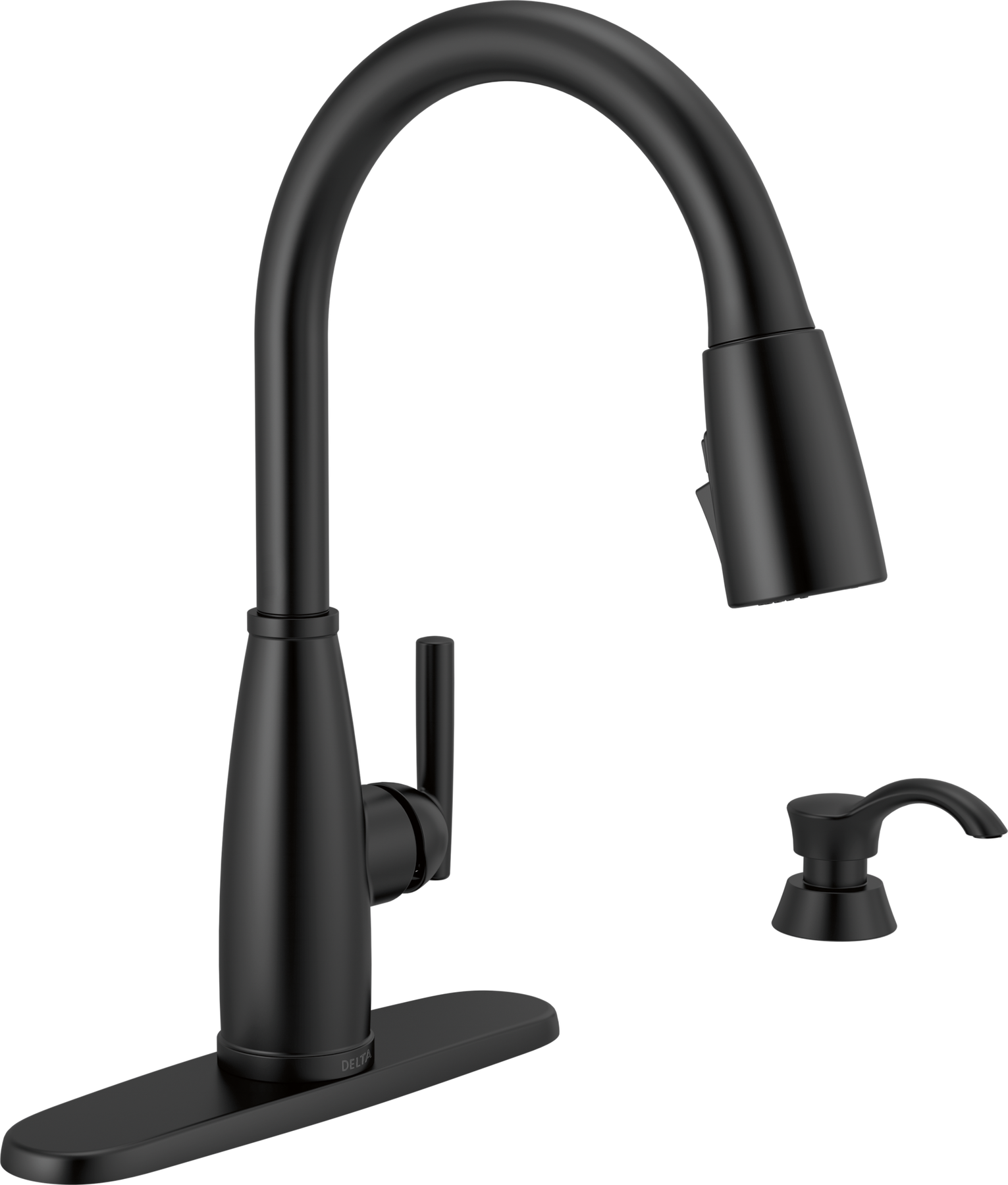 Single Handle Pull-Down Kitchen Faucet with Soap Dispenser and ShieldSpray&reg; Technology