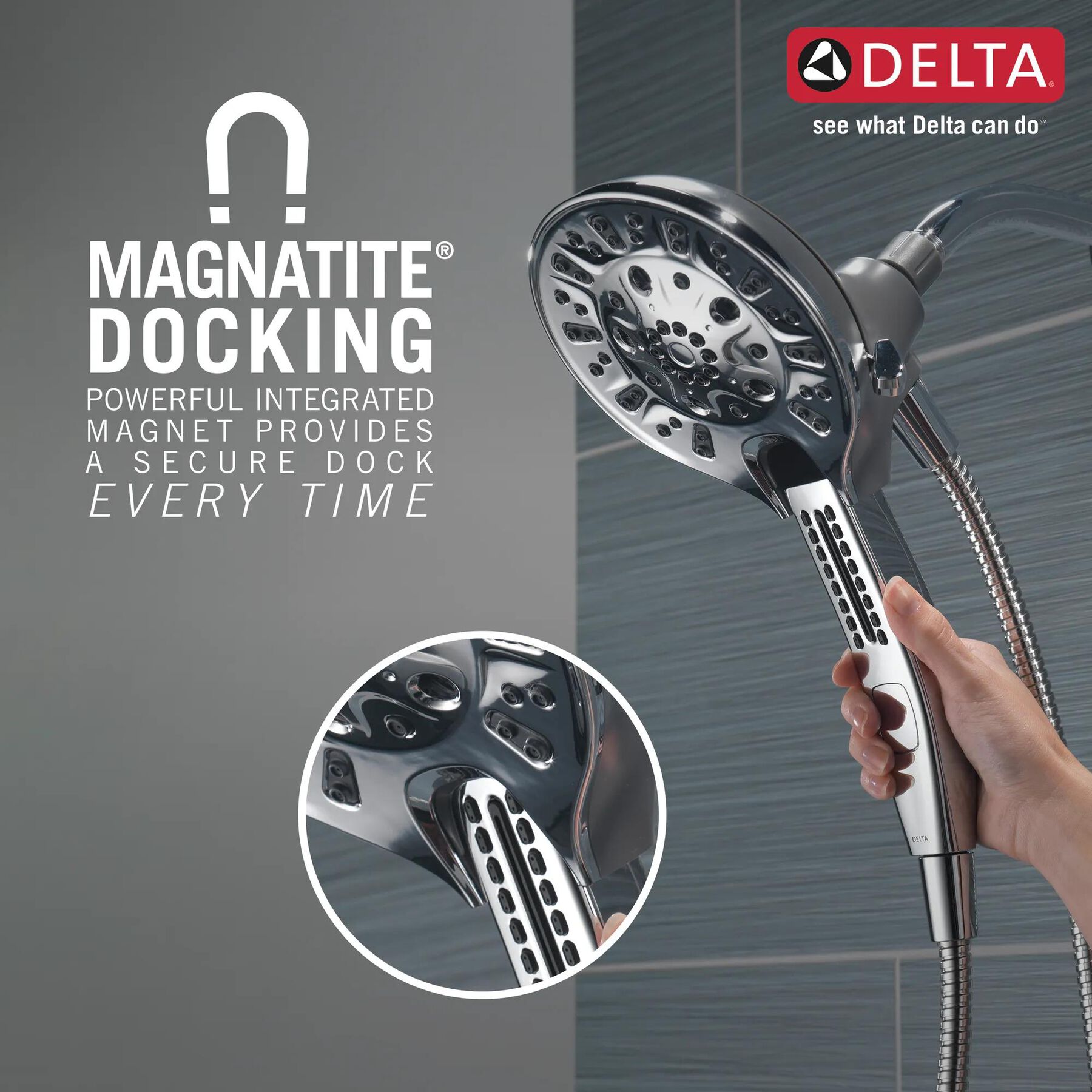 H2Okinetic&reg;&nbsp;In2ition&reg;&nbsp;5-Setting Two-in-One Shower (Recertified)