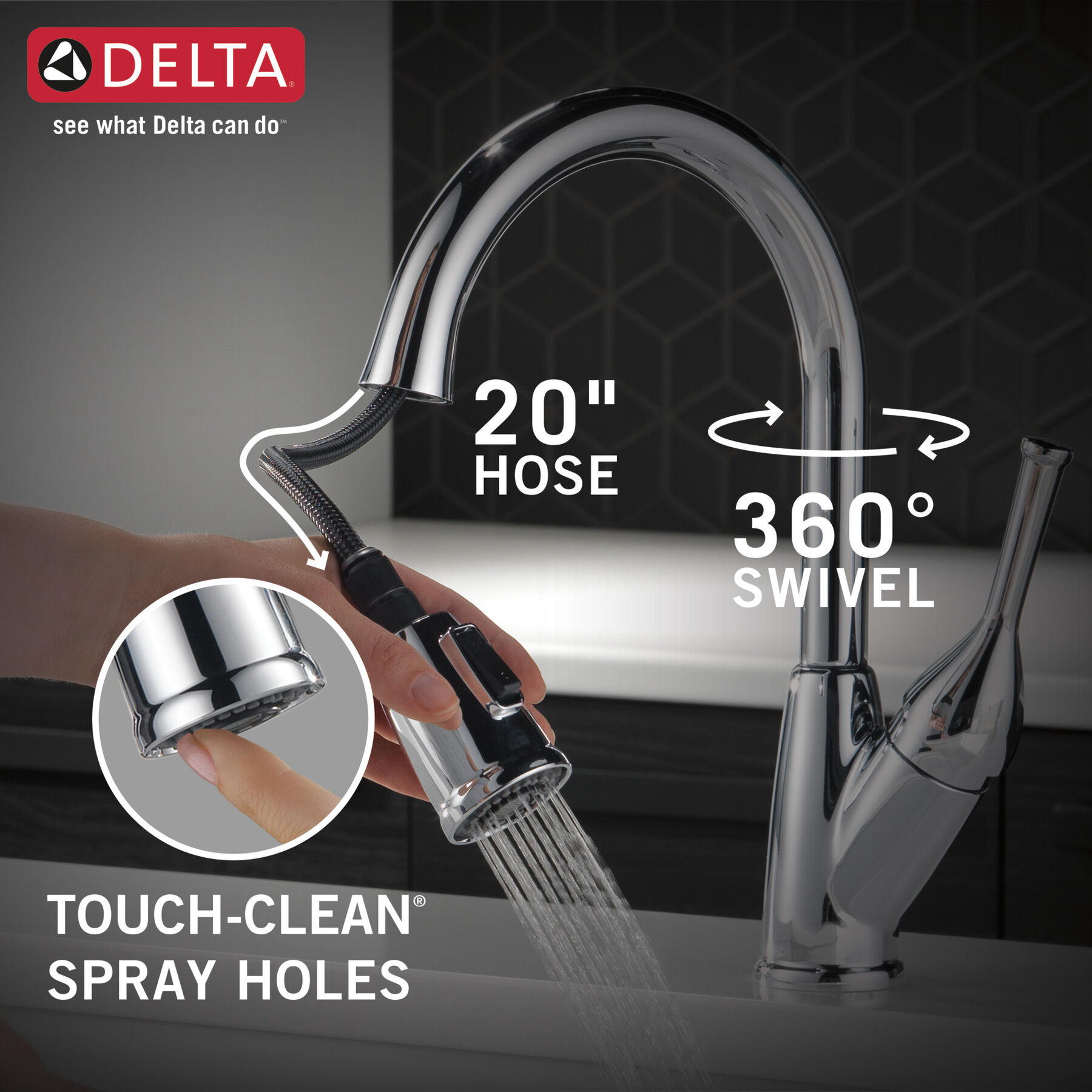 Single Handle Pull-Down Kitchen Faucet (Recertified)