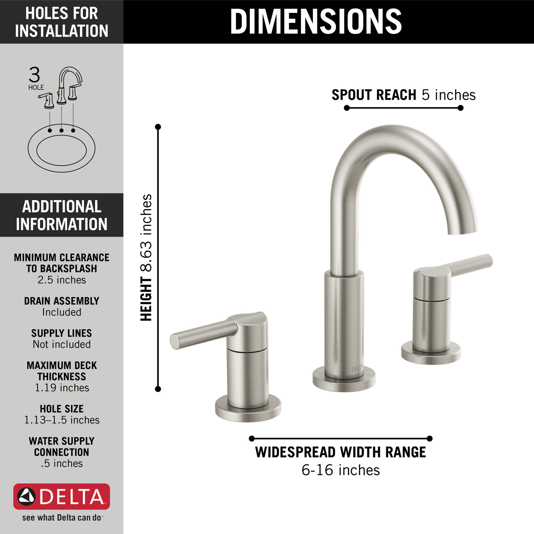 Widespread Bathroom Faucet (Recertified)