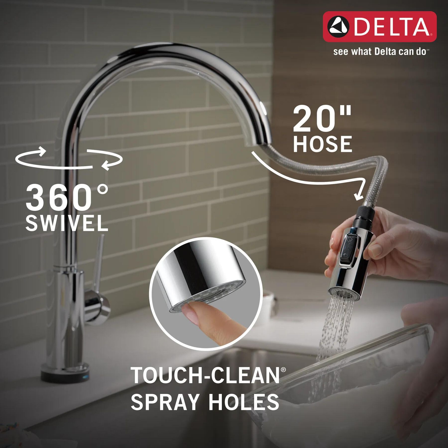 Touch<sub>2</sub>O&reg;  Pull-Down Kitchen Faucet (Recertified)