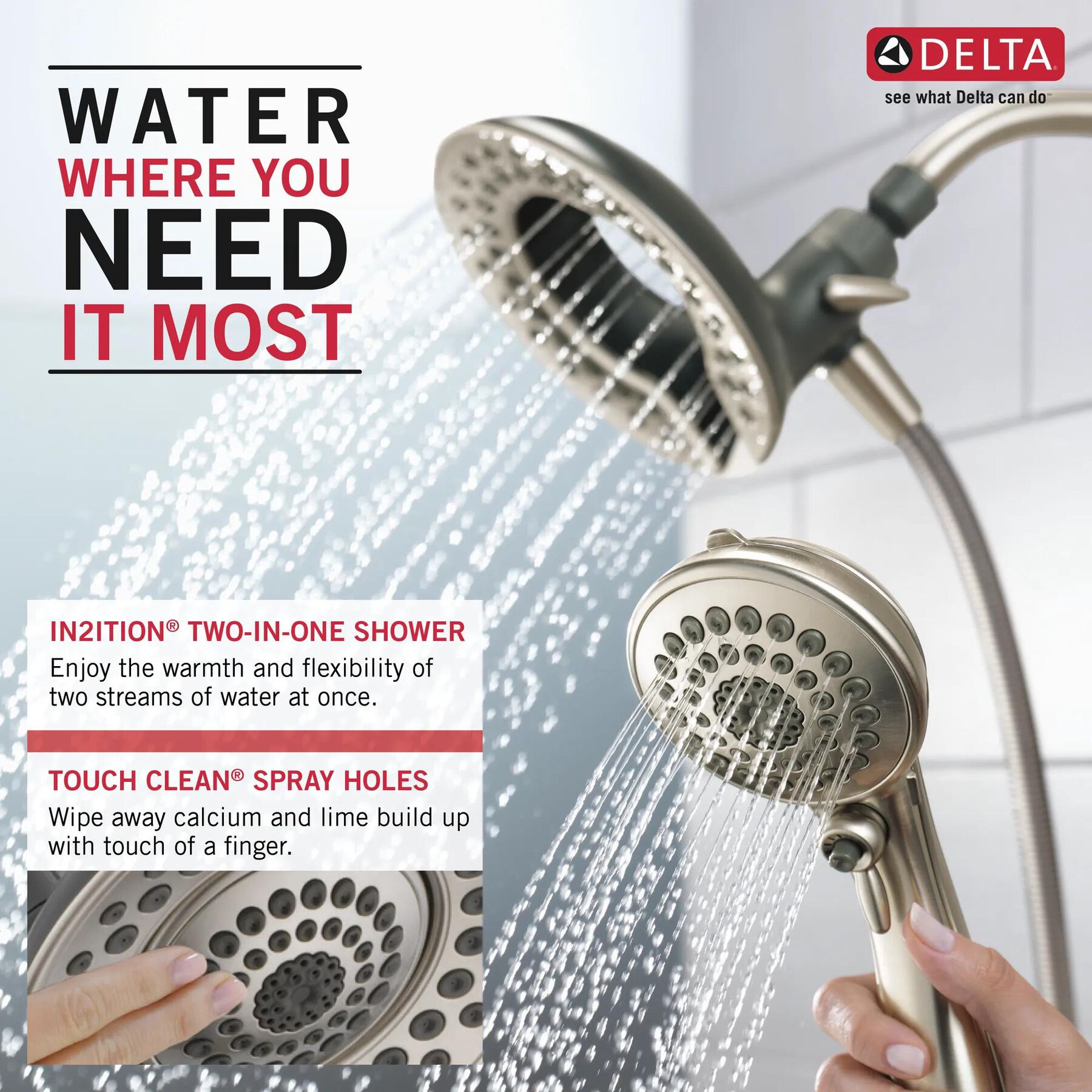 In2ition&reg; 5-Setting Two-in-One Shower