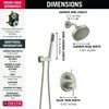 14S Shower Trim w Fixed Head & Hand Shower