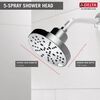 H<sub>2</sub>Okinetic&reg; 5-Setting Contemporary Raincan Shower Head (Recertified)