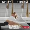 Single Handle Pull-Down Kitchen Faucet with Soap Dispenser and ShieldSpray &reg; Technology (Recertified)