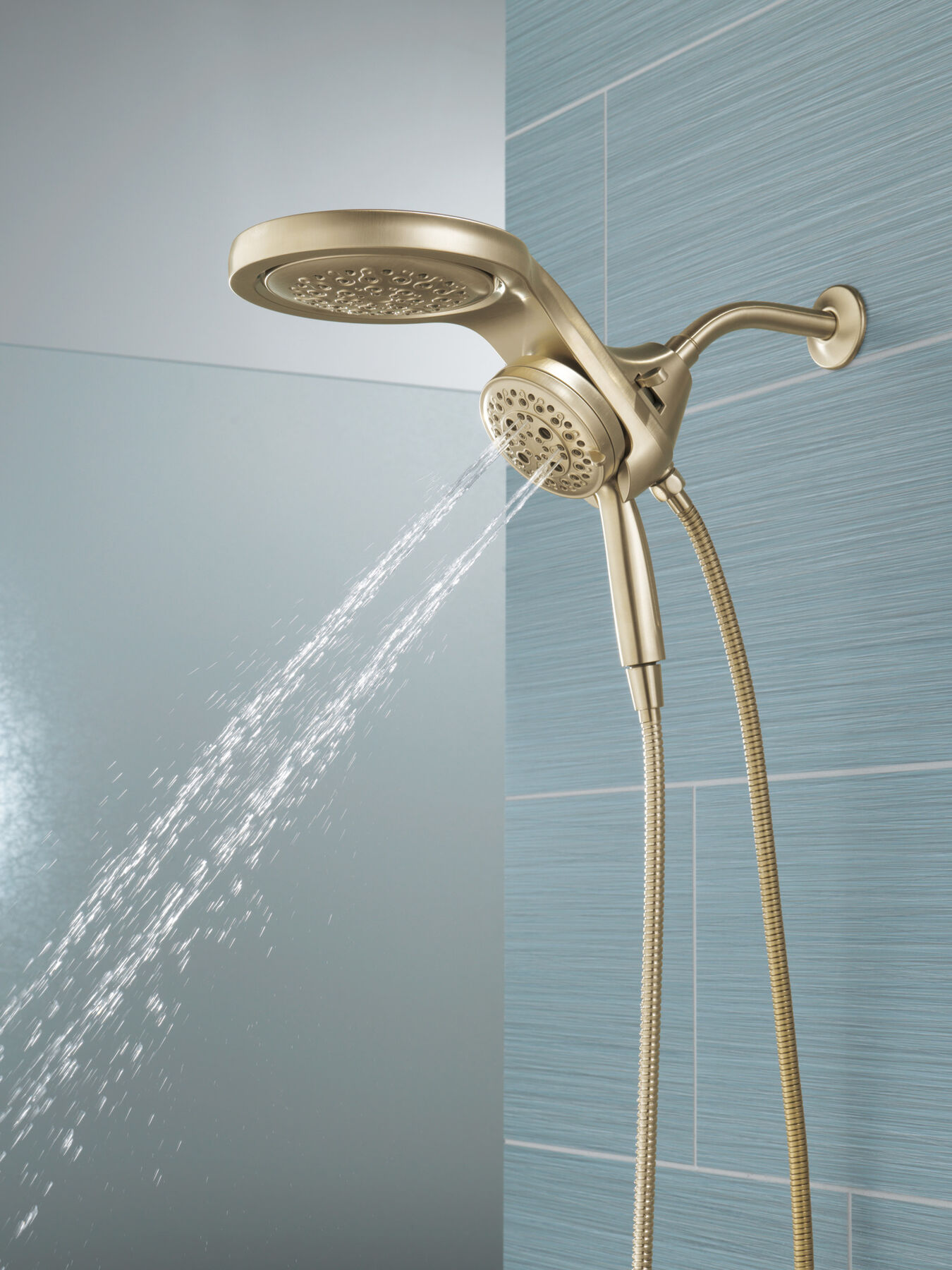 HydroRain&reg; H2Okinetic&reg; 5-Setting Two-in-One Shower Head (Recertified)