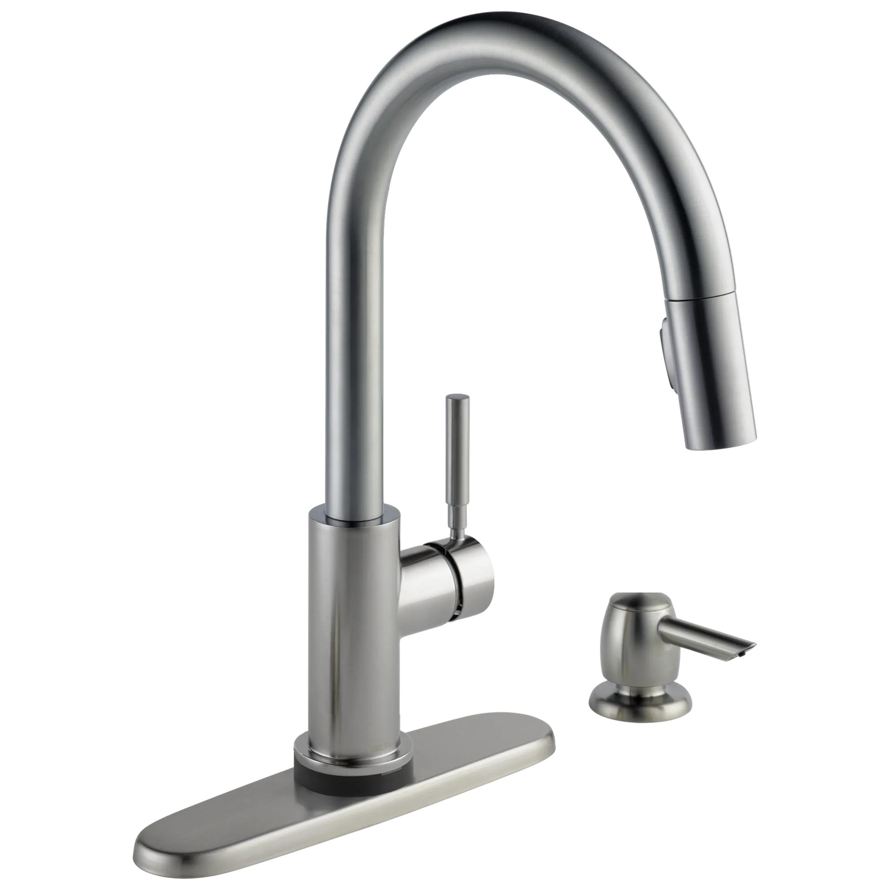 Single Handle Pull-Down Kitchen Faucet with Touch<sub>2</sub>O&reg; Technology Technology and Soap Dispenser
