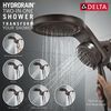 HydroRain&reg; H<sub>2</sub>Okinetic&reg; 5-Setting Two-in-One Shower Head
