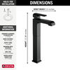 Vessel Bathroom Faucet w/Riser (Recertified)