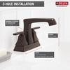 Two Handle Centerset Bathroom Faucet (Recertified)