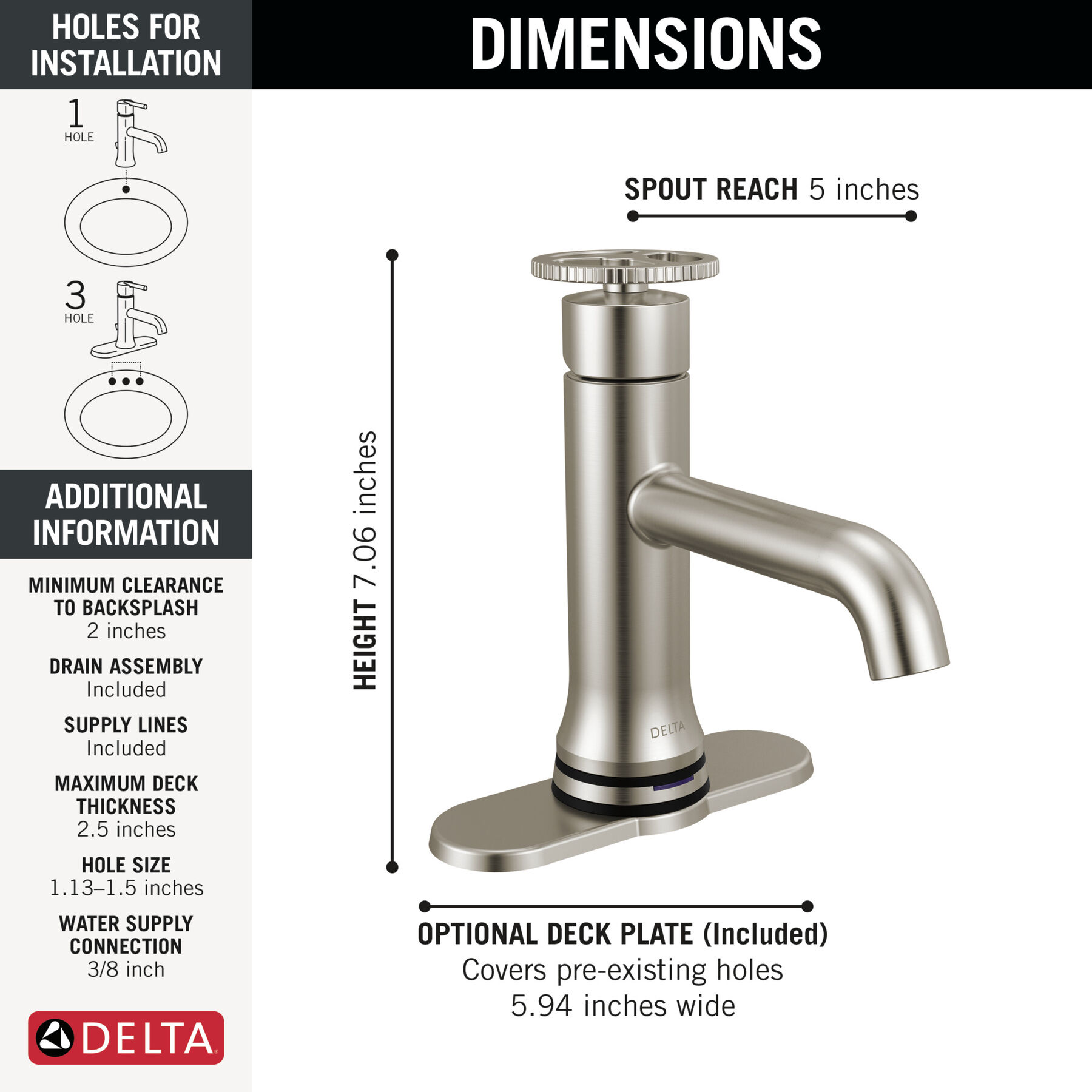 Touch2O Bathroom Faucet with Touchless Technology