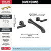 Two Handle Wall Mount Bathroom Faucet