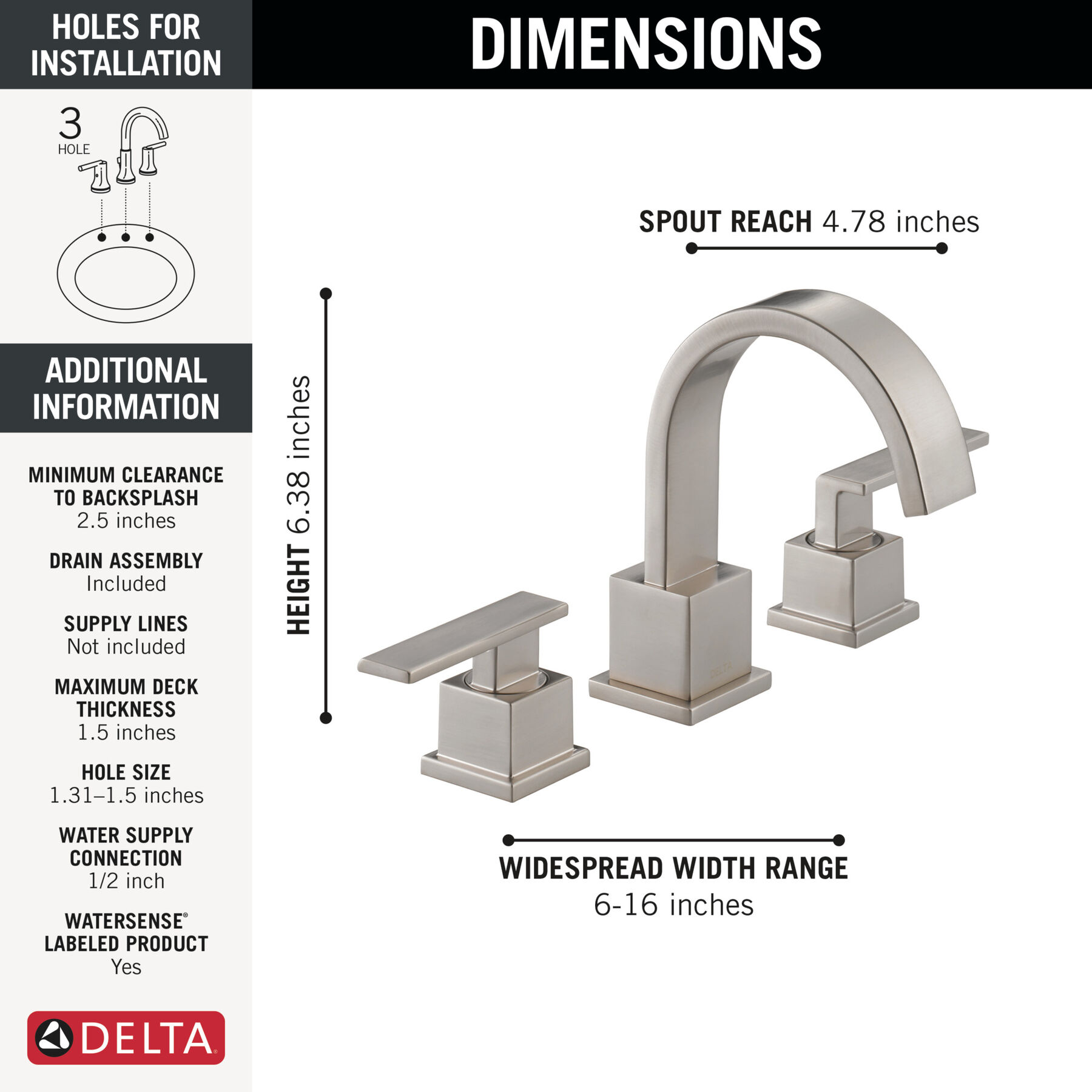 Widespread Lavatory Faucet with Shower Trim Bundle - 14 Series