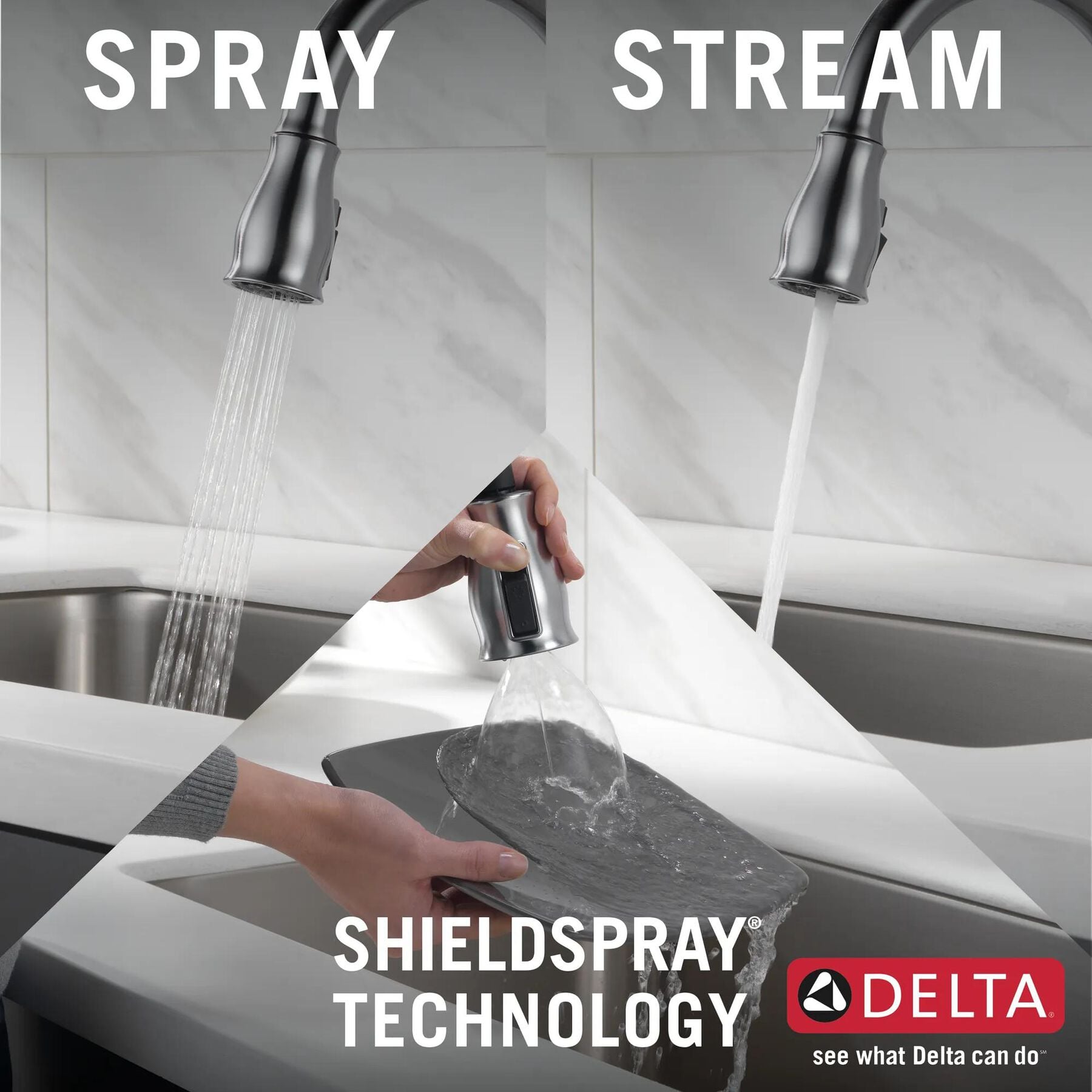 Single Handle Pull-Down Kitchen Faucet with Touch<sub>2</sub>O&reg; and ShieldSpray&reg; Technologies