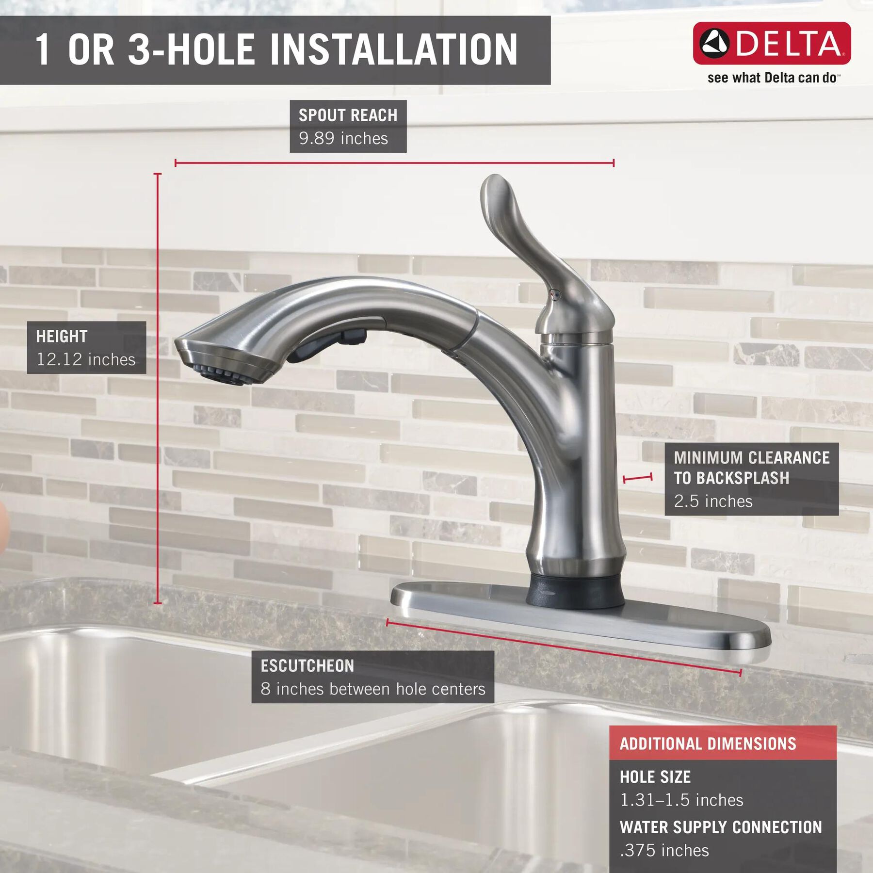 Single Handle Pull-Out Kitchen Faucet with Touch2O&reg; Technology