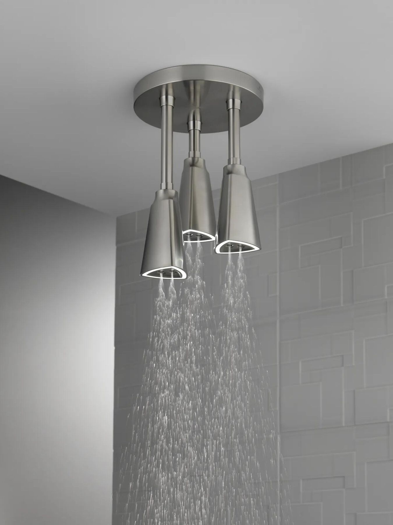 H<sub>2</sub>Okinetic&reg; Pendant Raincan Shower Head with LED Light (Recertified)