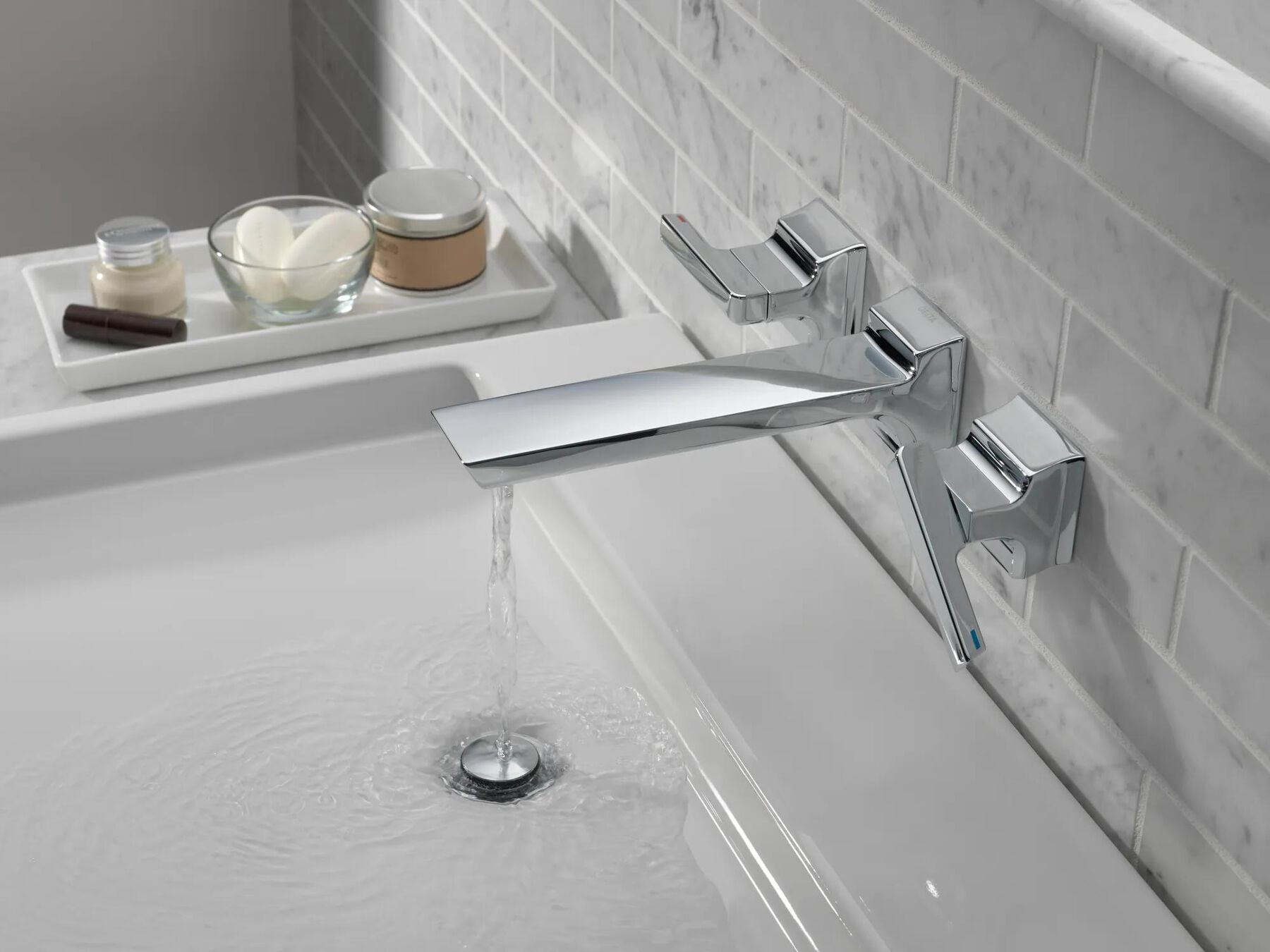 Two-Handle Wall Mount Bathroom Faucet Trim