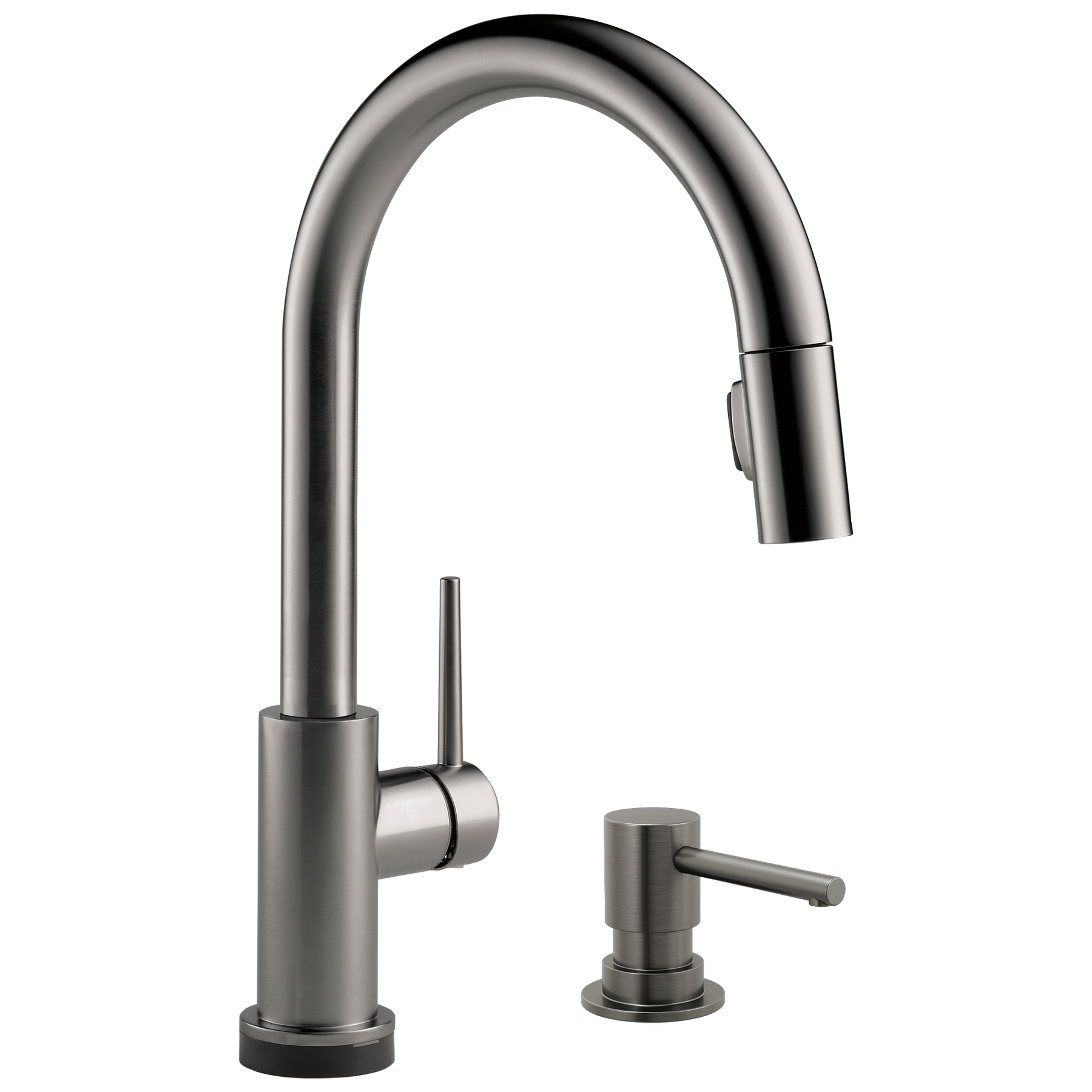Touch2O with Touchless Technology Single Handle Pull-Down Kitchen Faucet with Soap Dispenser