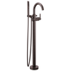 Single Handle Floor Mount Tub Filler Trim with Hand Shower