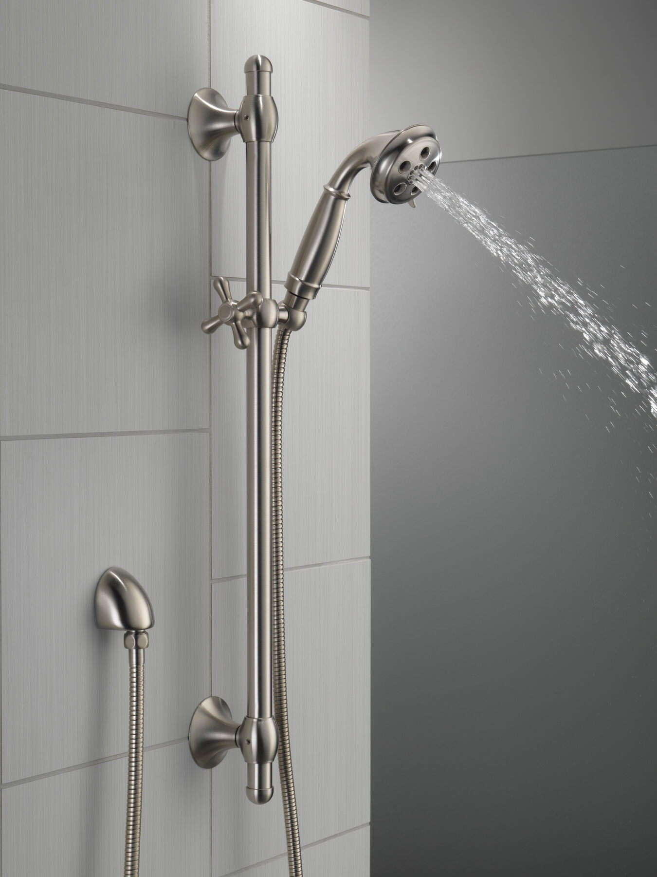 H<sub>2</sub>Okinetic&reg; 3-Setting Slide Bar Hand Shower