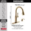 Single Handle Pull-Down Kitchen Faucet with Touch<sub>2</sub>O&reg; Technologyand Soap Dispenser (Recertified)