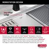 30&rdquo; Granite Composite Workstation Kitchen Sink Undermount Single Bowl with WorkFlow&trade; Ledge and Accessories in White