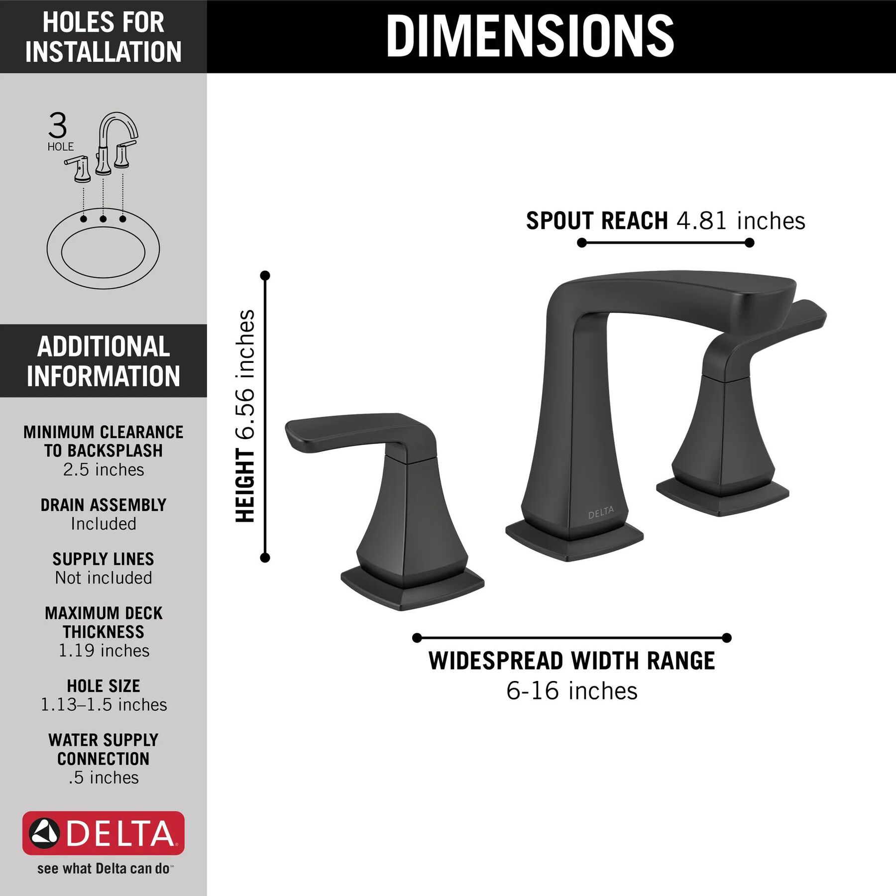Two Handle Widespread Bathroom Faucet