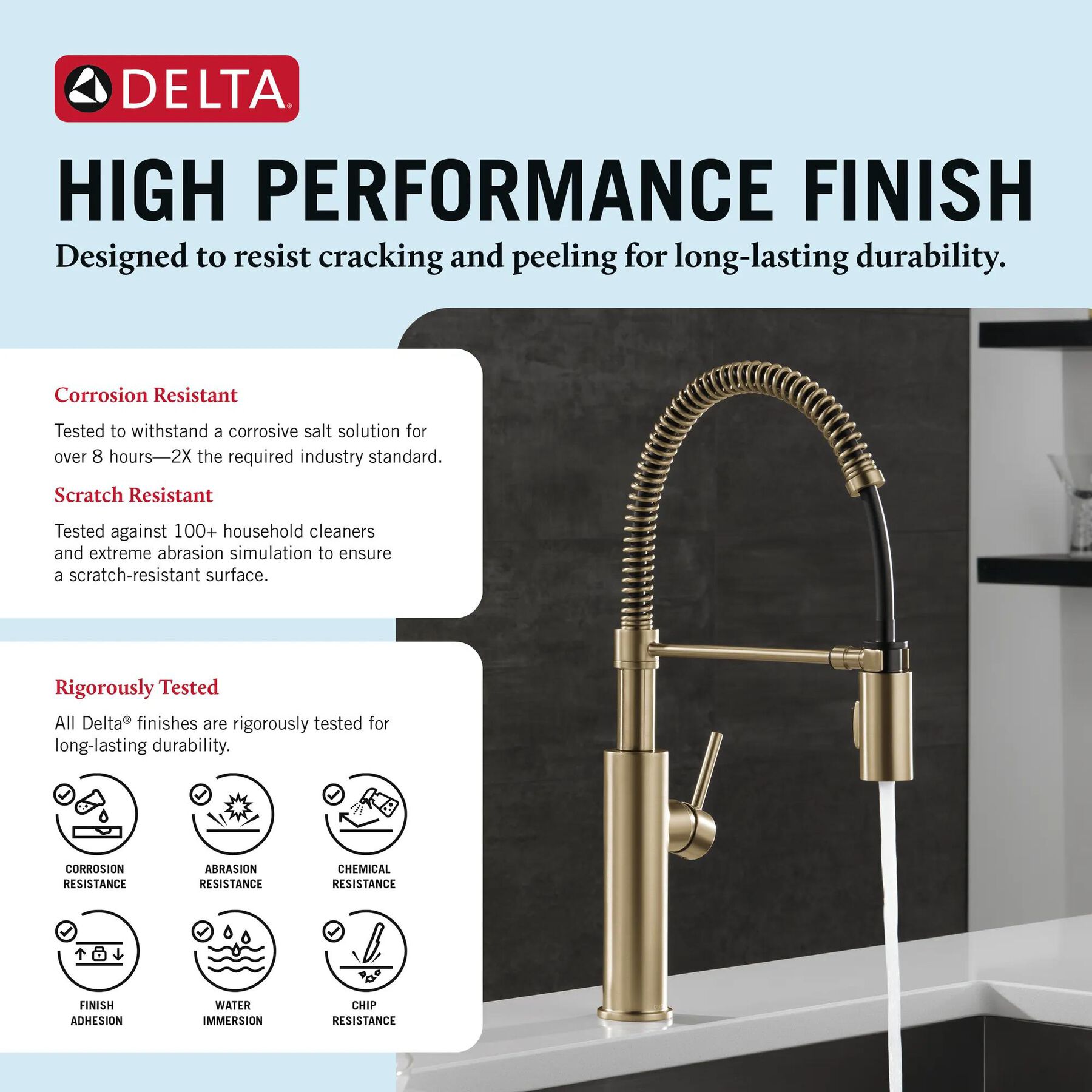 Single-Handle Pull-Down Spring Kitchen Faucet
