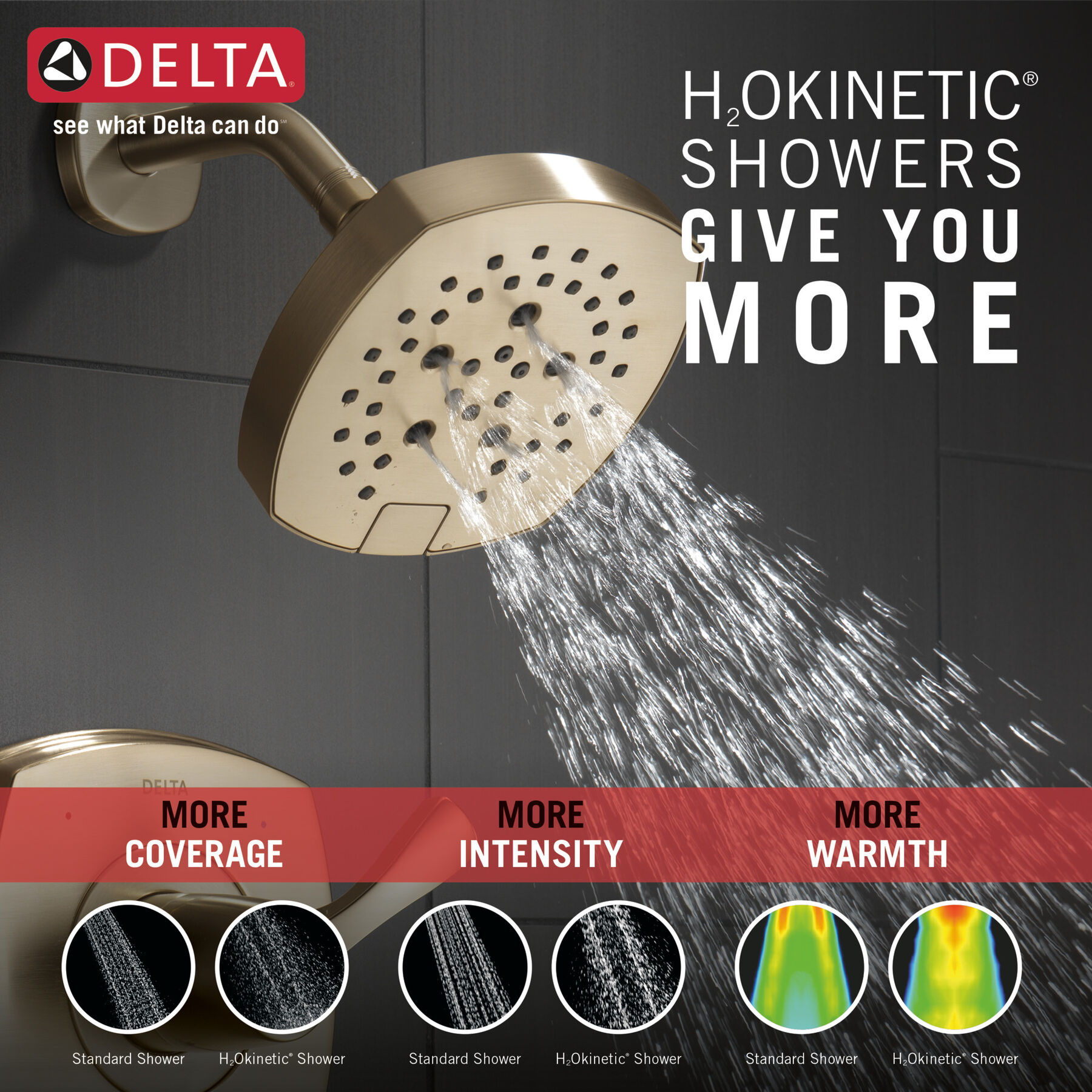 H<sub>2</sub>Okinetic&reg; 5-Setting  Shower Head (Recertified)