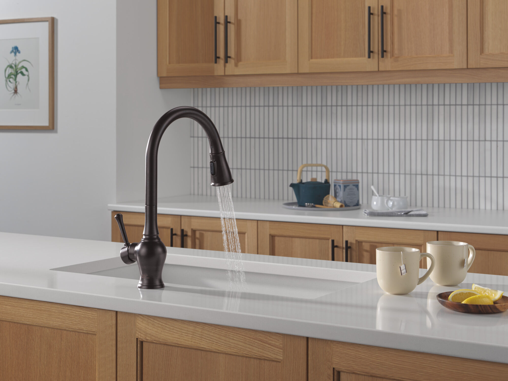 Single Handle Pull-Down Kitchen Faucet in Venetian Bronze 19727LF